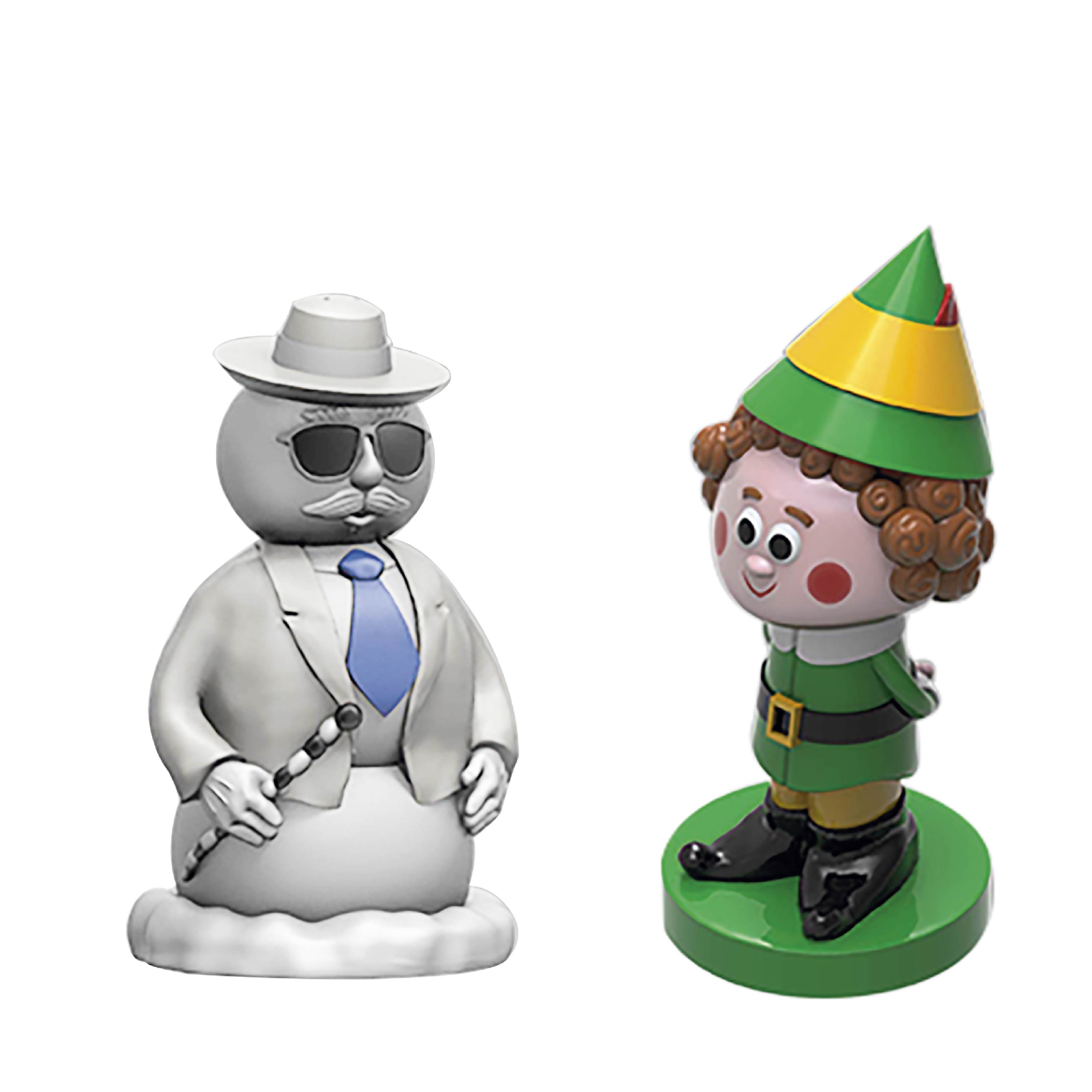 Christmas Collectibles Salt and Pepper Shaker Set, Elf & Snowman, 2-piece set slideshow image 5 Christmas Collectibles Salt and Pepper Shaker Set, Elf & Snowman, 2-piece set slideshow image 5