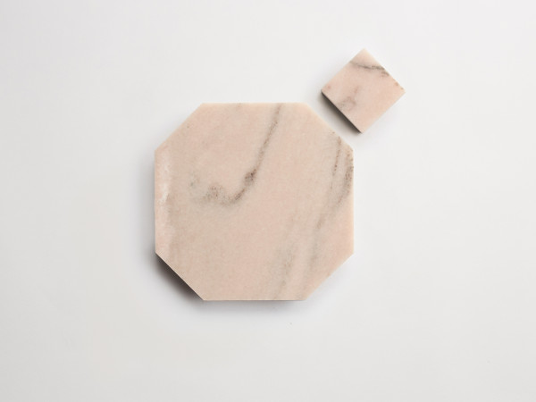 lapidary: zio & sons + clé | pink/grey octagon + pink/grey bouchon (bundle) 