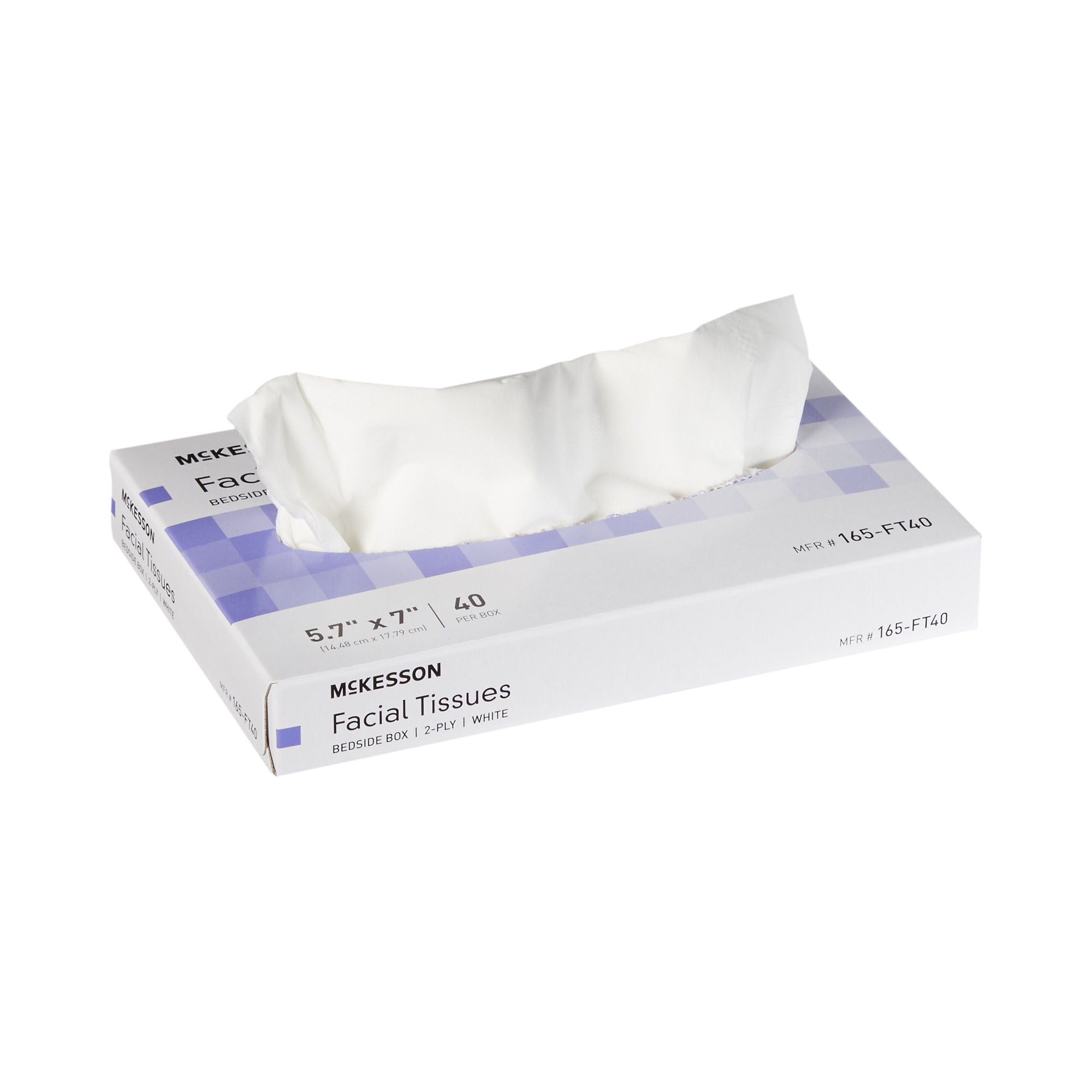 McKesson Facial Tissue, Bedside Box, White, Two-Ply
