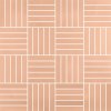 Kona Pink 1/2×3 Basketweave Mosaic Rectified