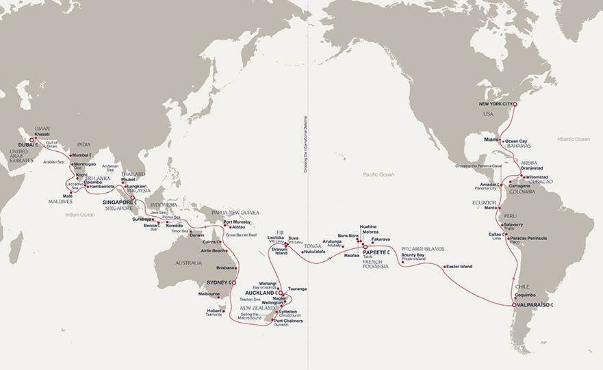 Itinerary map