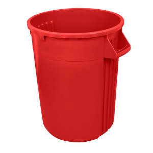 Impact, Gator® Plus, 32 gal, Plastic, Red, Round, Receptacle