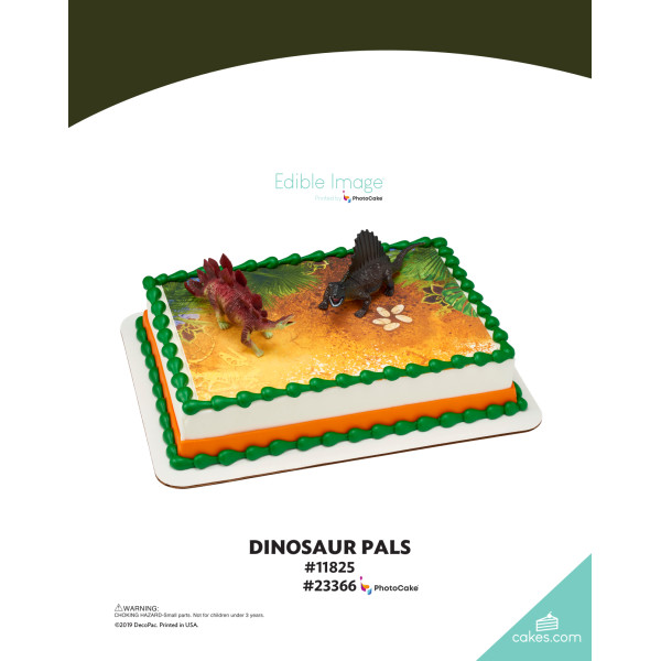 Dinosaur Pals The Magic of Cakes® PhotoCake® Enhanced Background Page