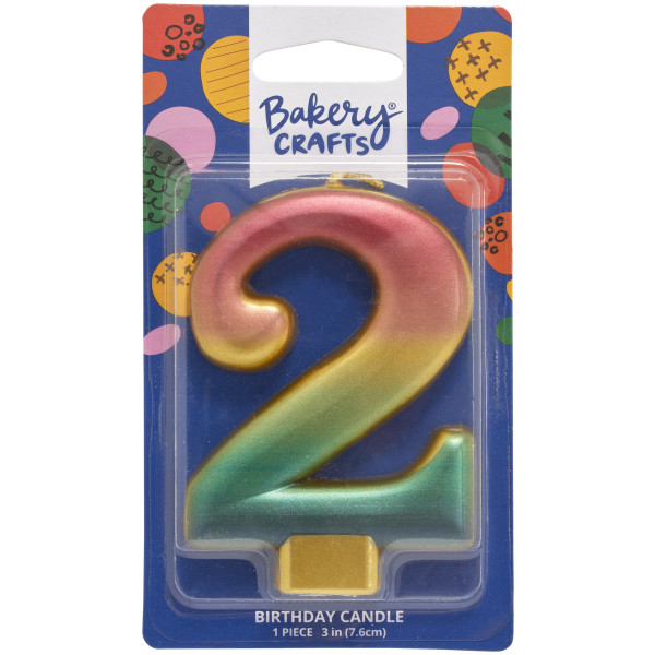 Metallic Numeral Candles
