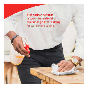 KIM05812, Kimberly Clark, WypAll L30 Heavy Duty, 1/4 Fold, 12.00"x12.50", Synthetic, General Purpose Wipers, White