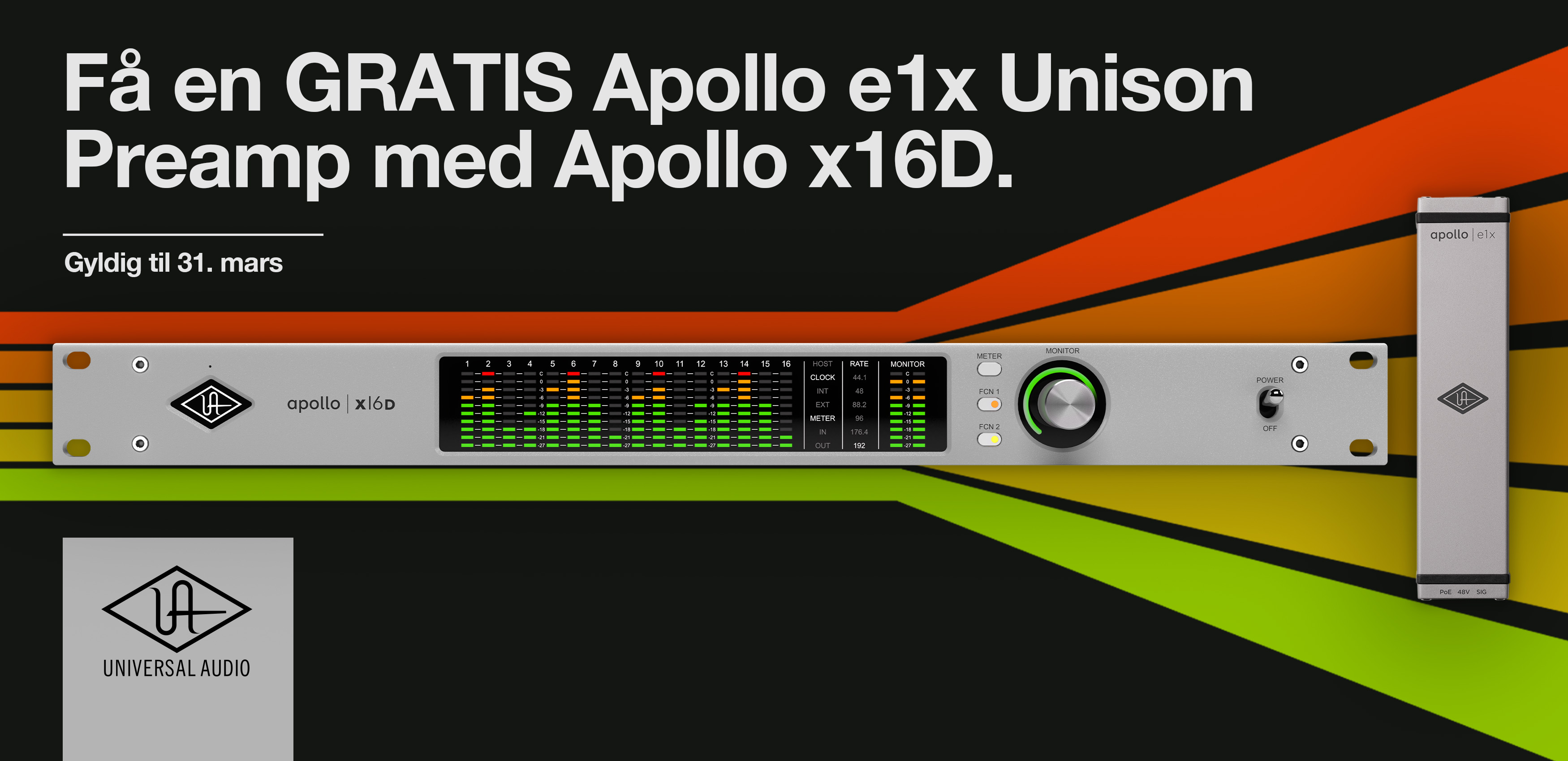 UAD Apollo X16D lydkort kampanjefoto