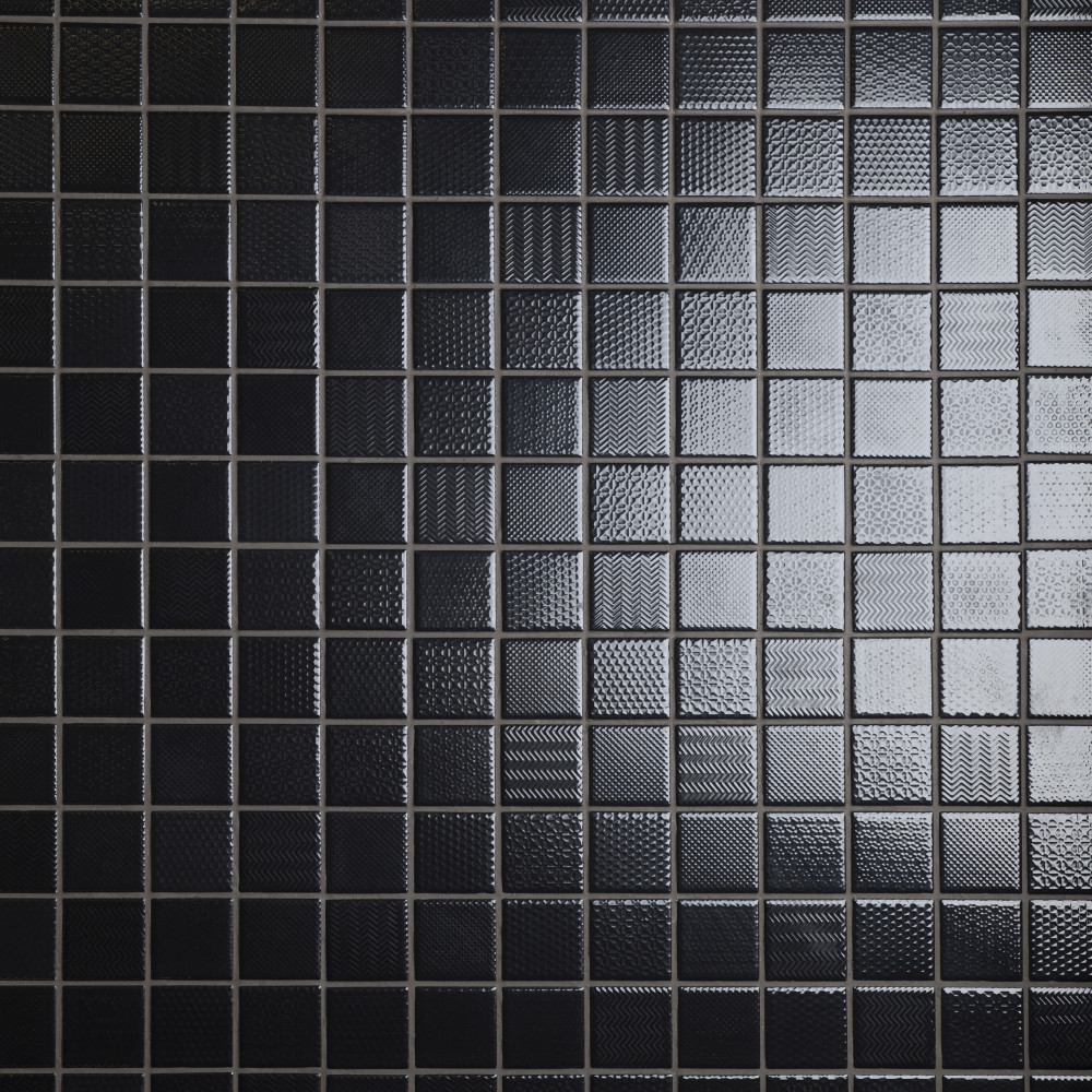 Celadon Graphite 11-5/8 in. x 11-5/8 in. Porcelain Mosaic Tile