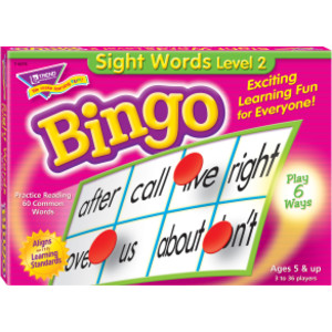Sight Words Level 2 Bingo Game