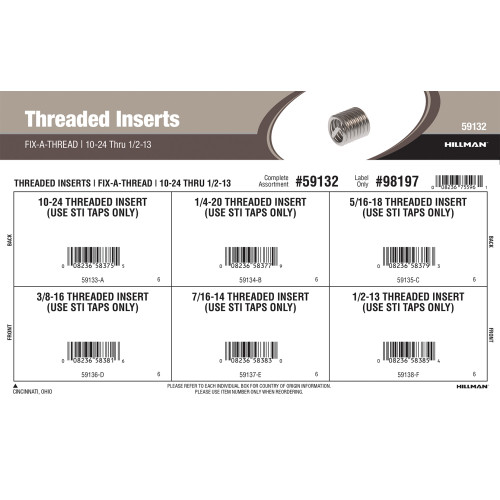 Fix-A-Thread Threaded Inserts Assortment (#10-24 thru 1/2