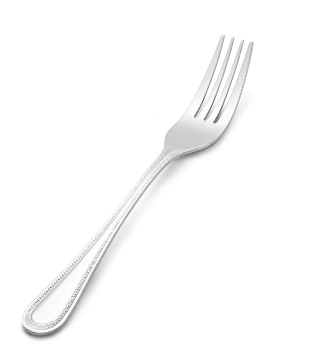 7 ½-inch brocade stainless steel dinner fork