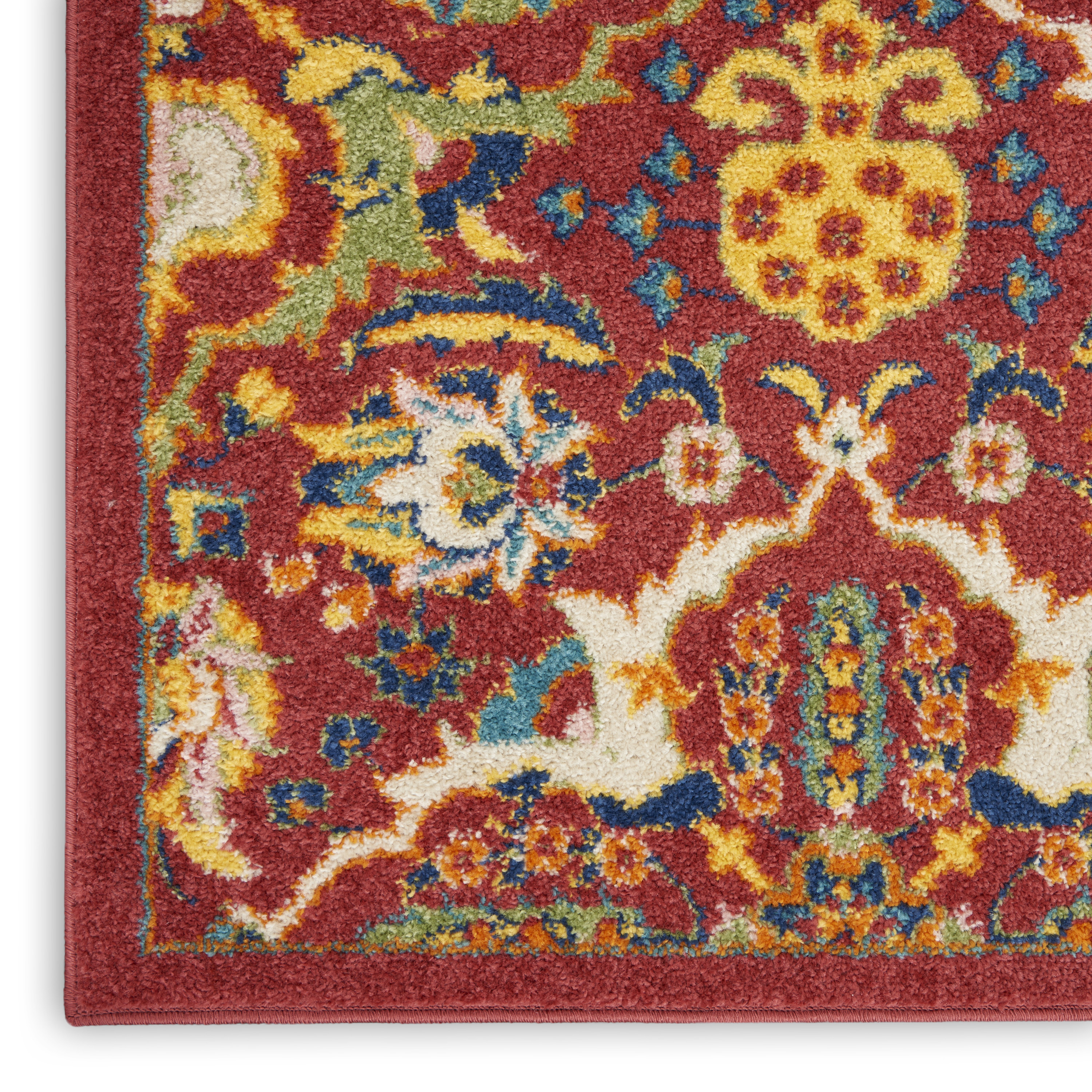 Nourison Allur 7'10" x 9'10" Red Multicolor Bohemian Indoor Rug