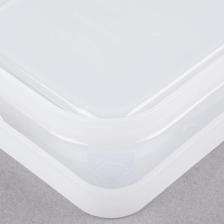 Ninth-size Super Pan V® flexible steam table pan lid in white