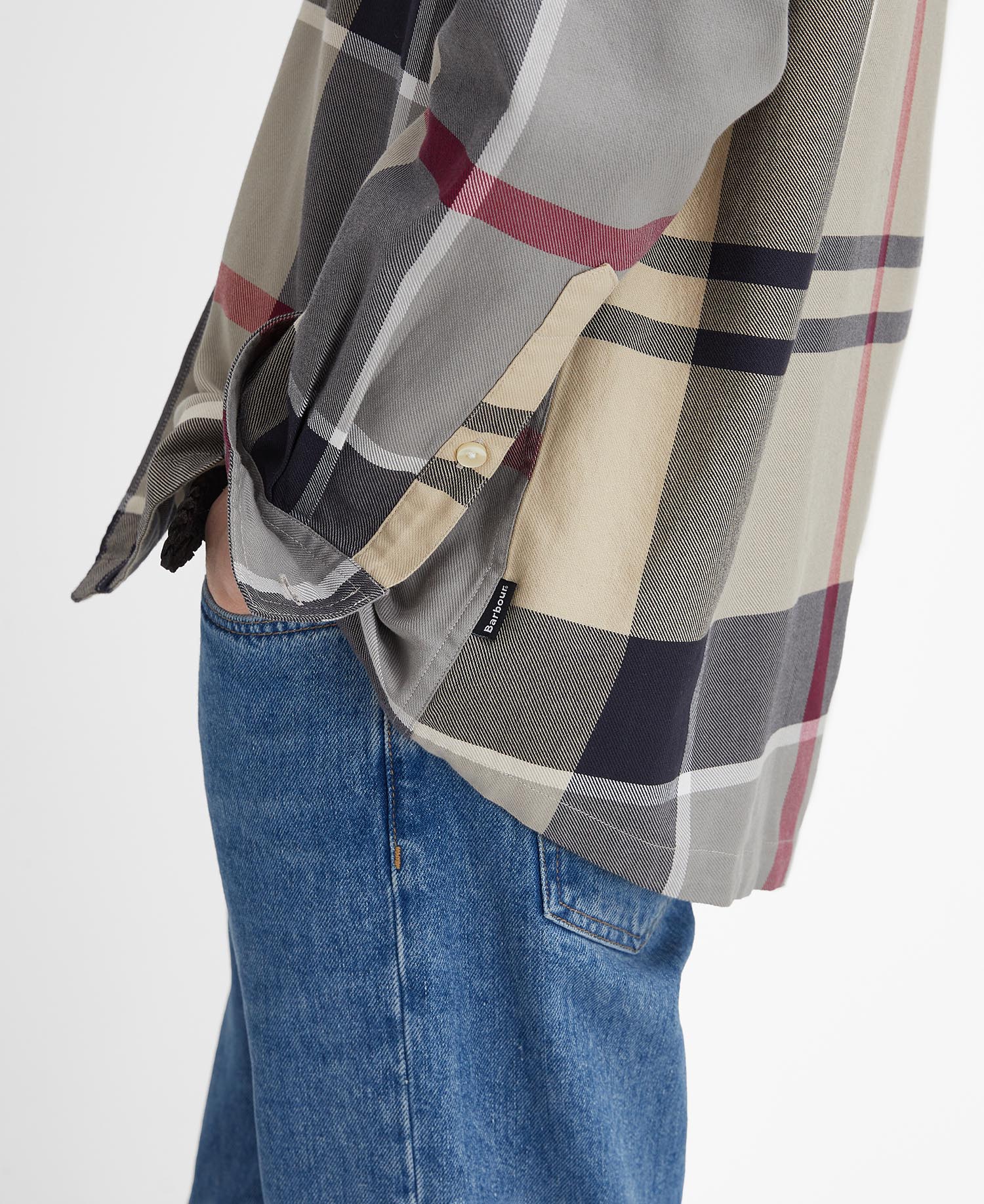 Renford Oversized Long-Sleeved Tartan Shirt image number 4