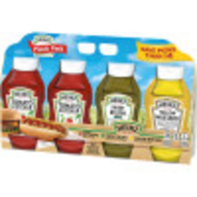 Heinz Tomato Ketchup, Sweet Relish & 100% Natural Yellow Mustard Picnic Pack, 4 ct Pack
