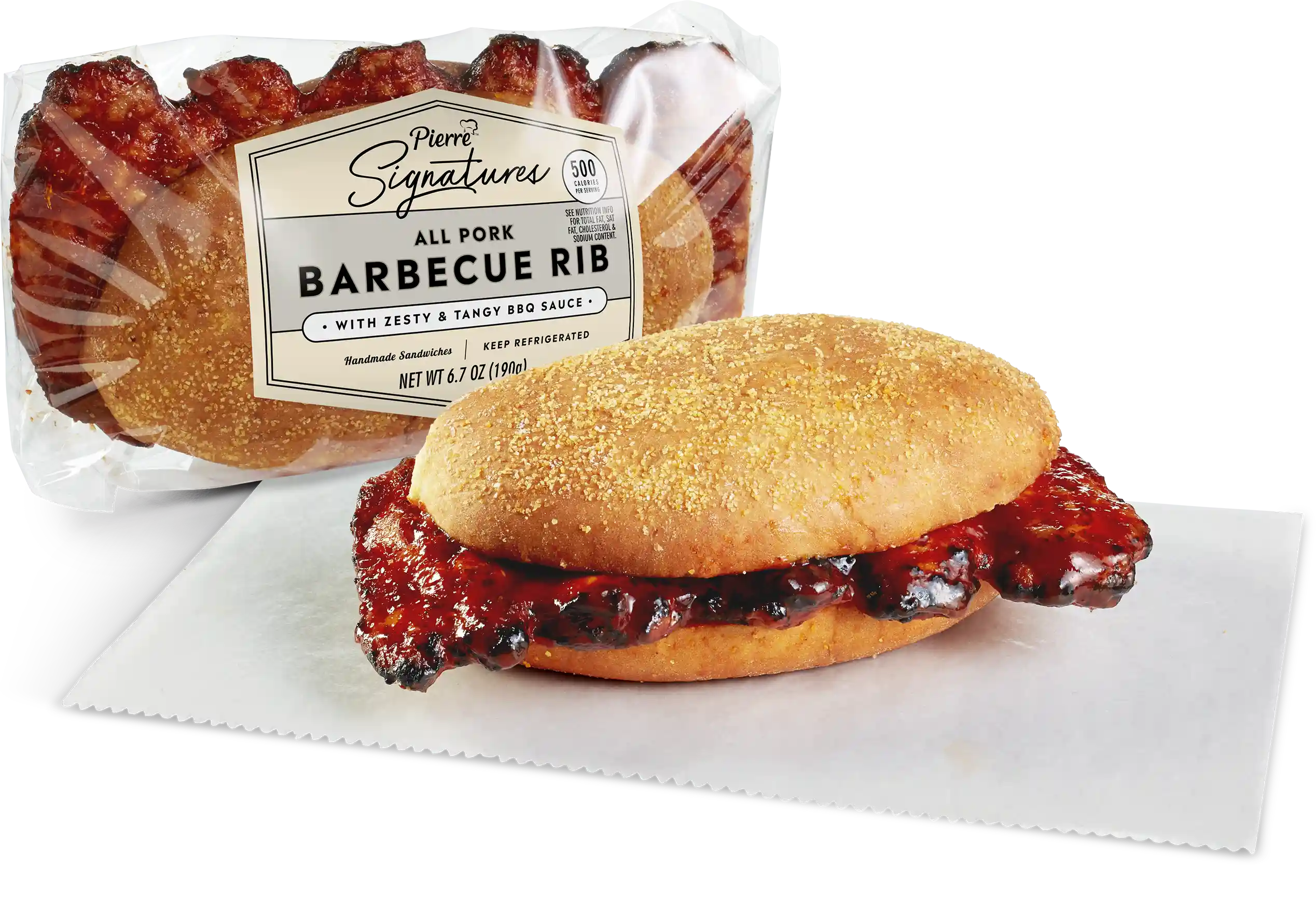 Pierre Signatures® Barbecue Boneless Pork Rib Sandwich_image_1