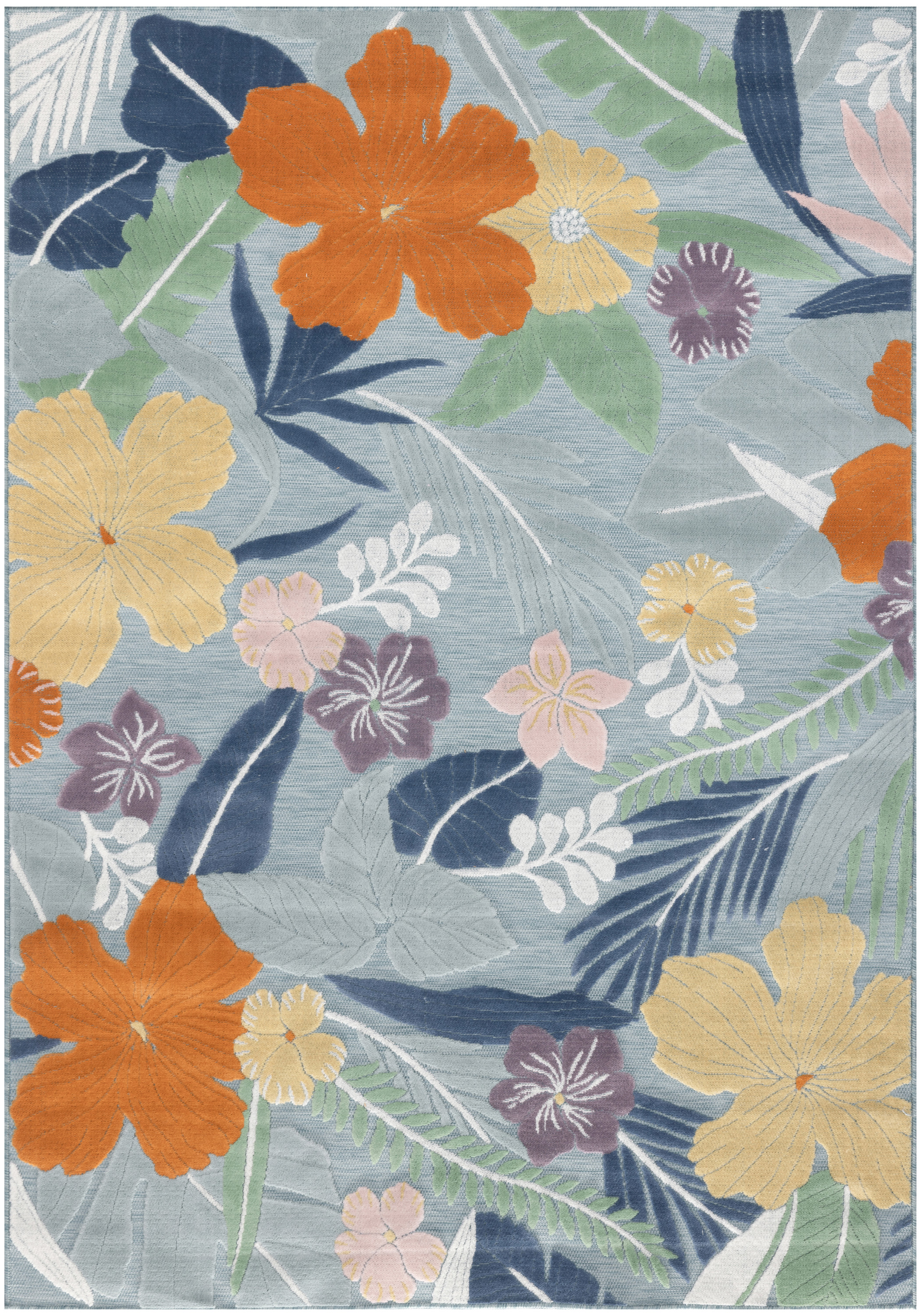 Nourison Suncoast 4' x 6' Blue Multicolor Tropical Rug