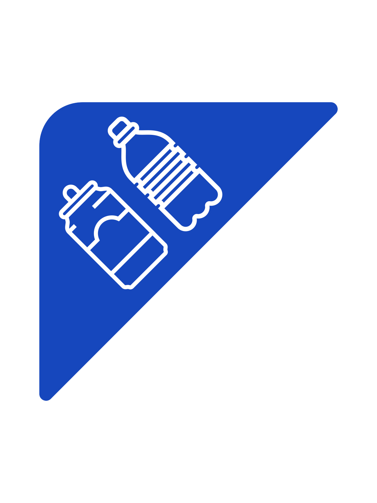 FUSION – Label – Hd Front-Load Triangle – Cans & Bottles – Blue