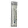 Boardwalk, Three-Piece Utensil Set, Fork/Napkin/Salt Packet, White