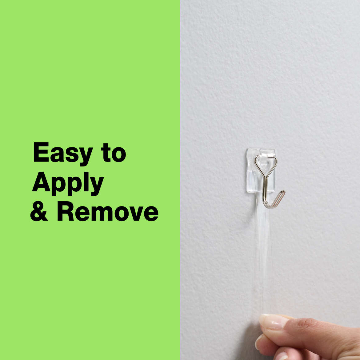 FrogTape reMOVEables™ Small Clear Wire Hook Application Image 3