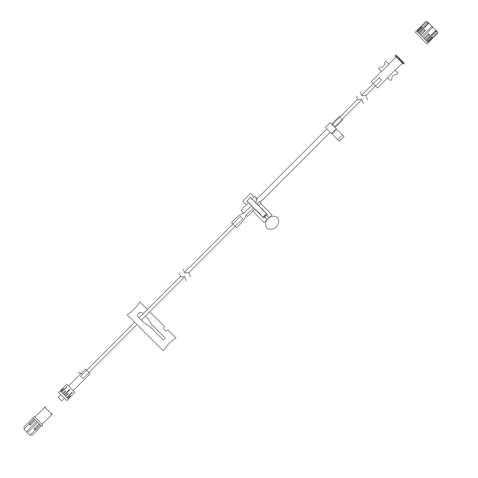 Zevex TUBING SET, F/INFUSION PMP MICROBORE LF 86" (20/CS)