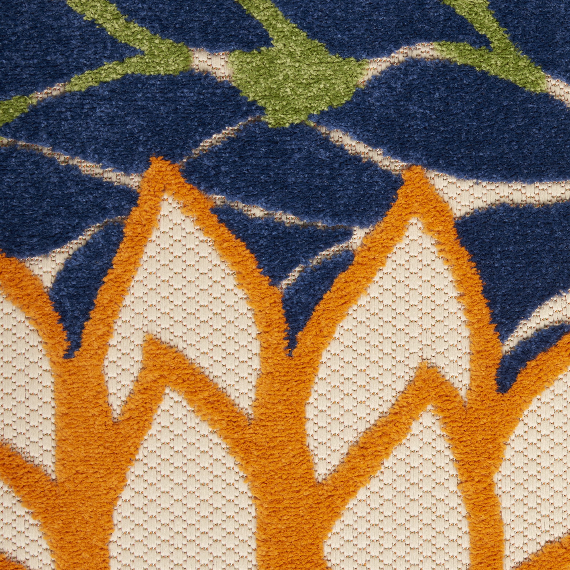 Nourison Aloha 5'3" x Round Multicolor Tropical Rug