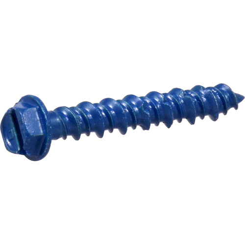 Blue Slotted Hex Washer-Head Tapper Concrete Screw Anchor 3/16