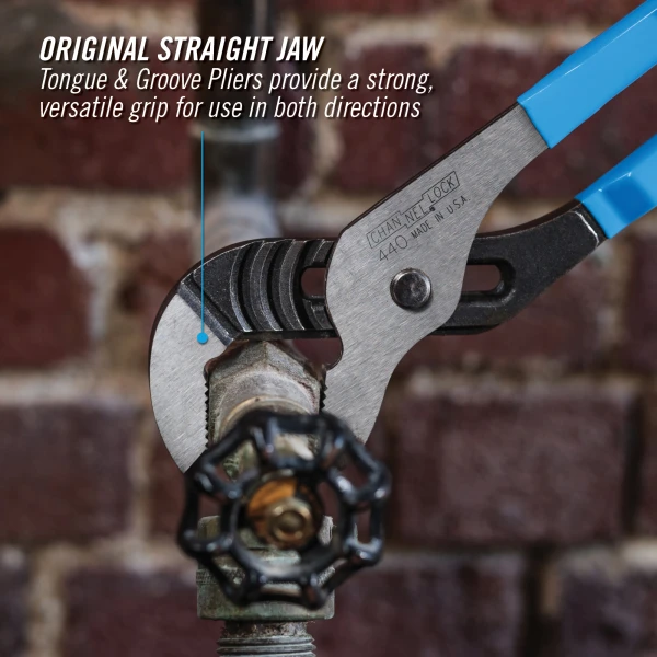 440® 12-inch Straight Jaw Tongue & Groove Pliers