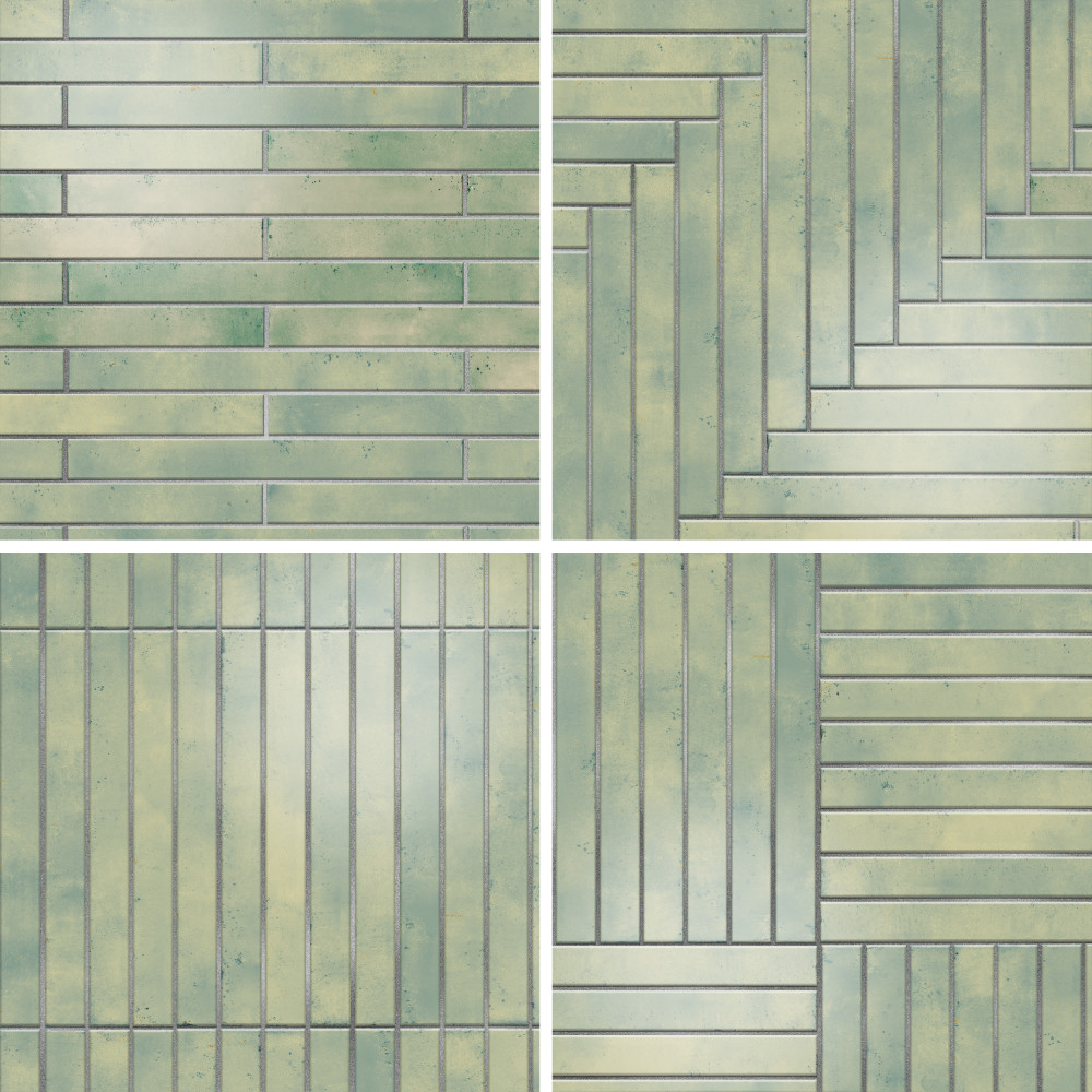 Phoenix Aquamarine 1-7/8 in. x 17-3/4 in. Porcelain Floor and Wall Tile