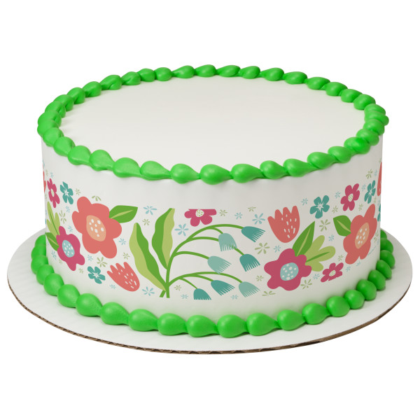 Delicate Florals PhotoCake® Edible Image® Strips