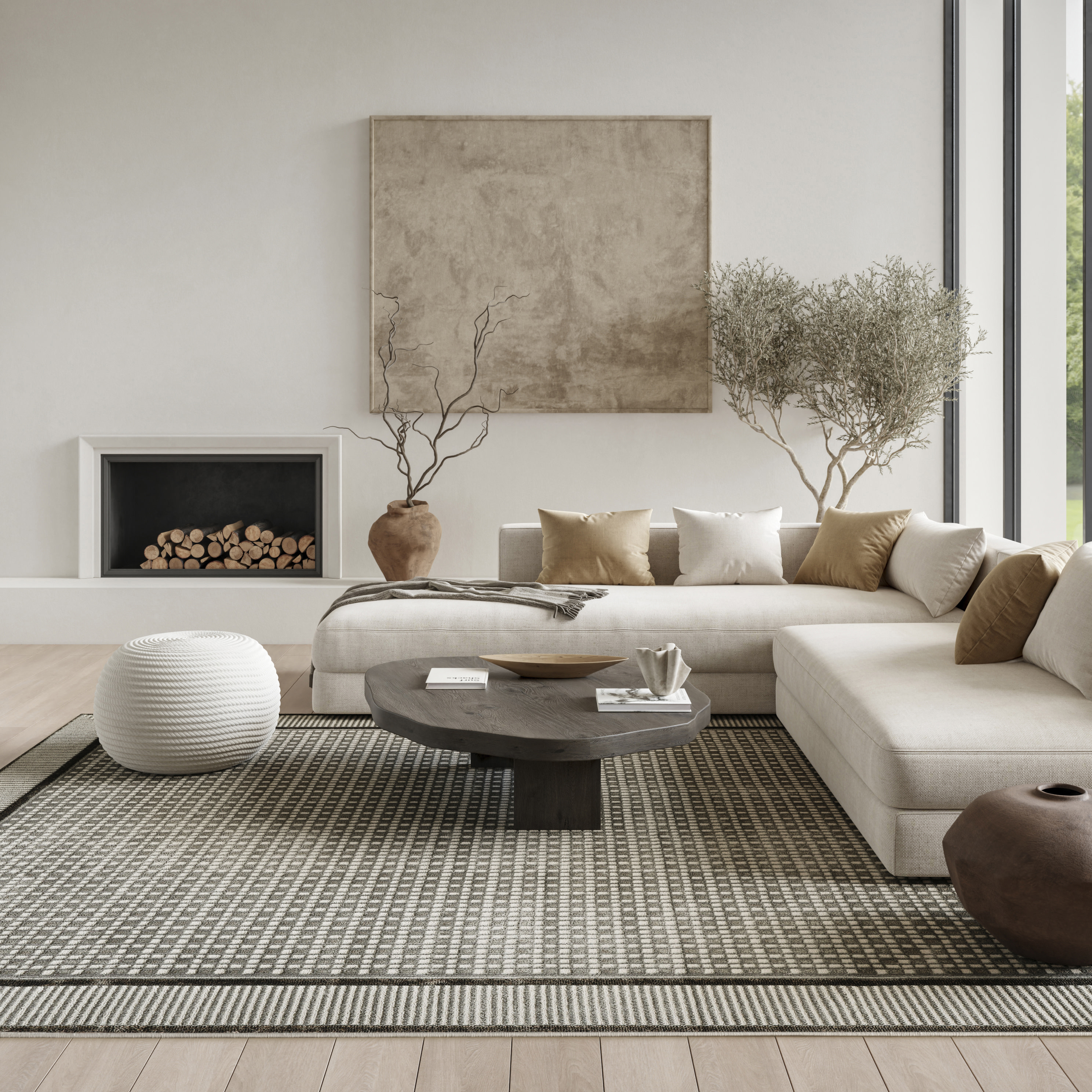 Nourison Nordic 8' x 10' Ivory Grey Modern Indoor Rug