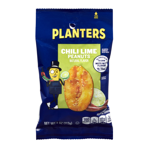 PLANTERS(r) Chili Lime Peanuts 12/4oz . C1CB - Front Center Inner Pack (Hi Res)