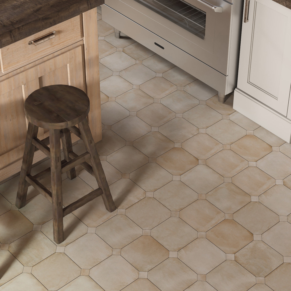 Laverton Octagon Arena with Taco Arena 7-7/8 in. x 7-7/8 in. Porcelain Floor and Wall Tile