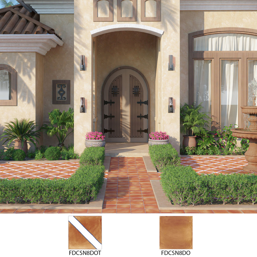 Sentier des Ocres Treillis Blue 7-7/8 in. x 7-7/8 in. Porcelain Floor and Wall Tile