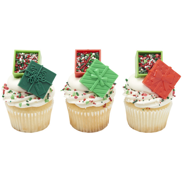 Fillable Festive Presents Cupcake Rings