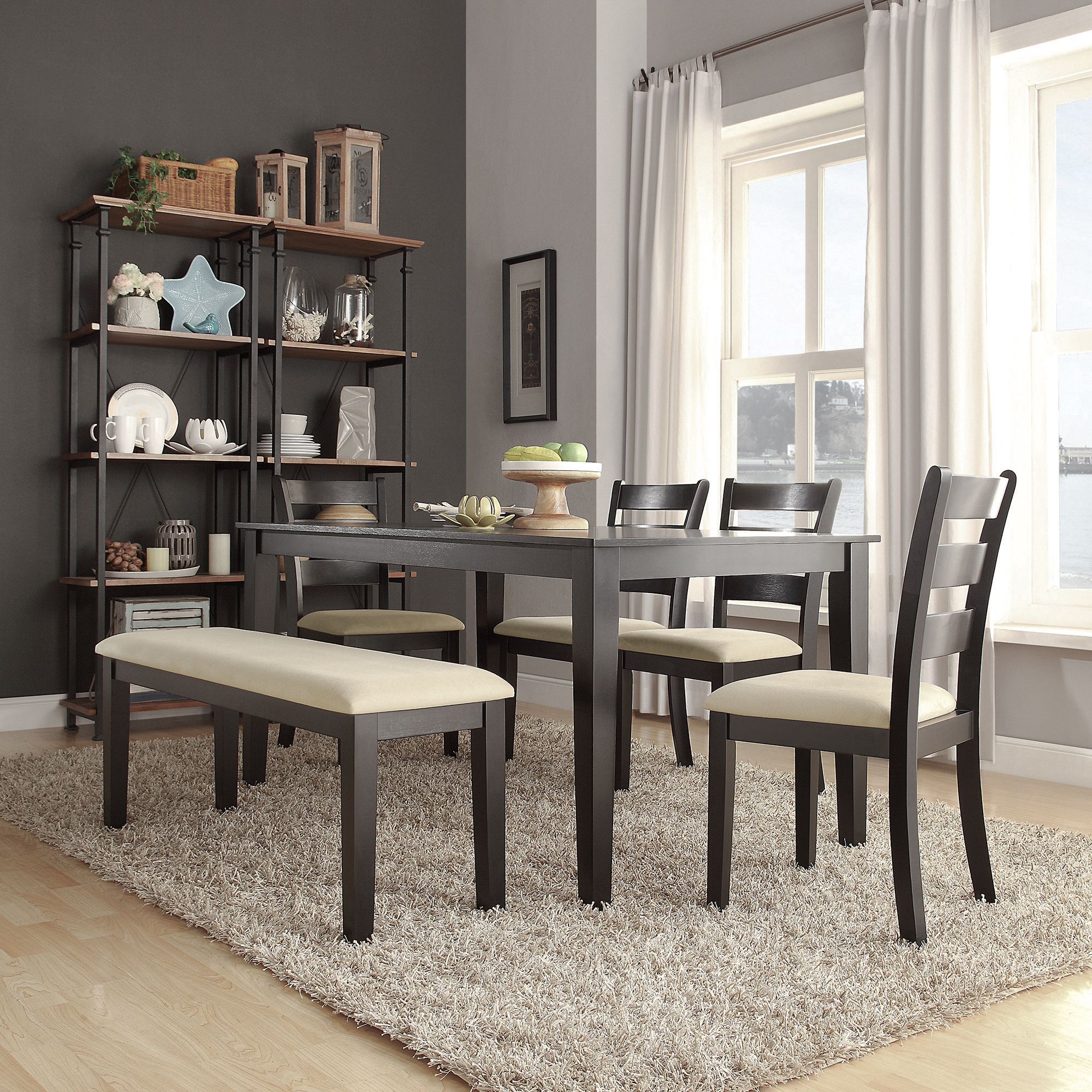 Black Wood Dining Set