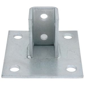 Superstrut Steel Squared Post Base With GoldGalv Finish For Single Strut