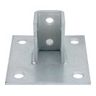 Superstrut Steel Squared Post Base With GoldGalv Finish For Single Strut