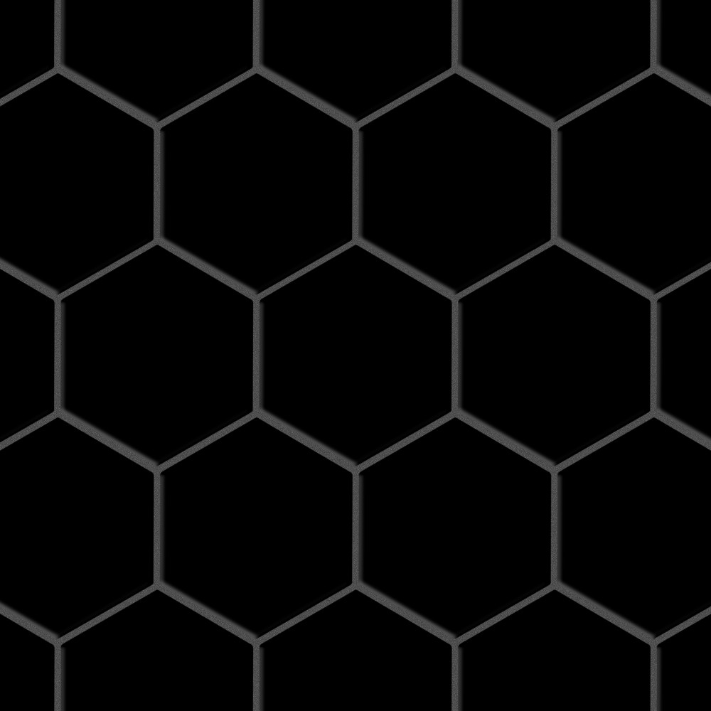 Sample – Metro Super 4″ Hex Glossy Blk Porcelain Mosaic Tile