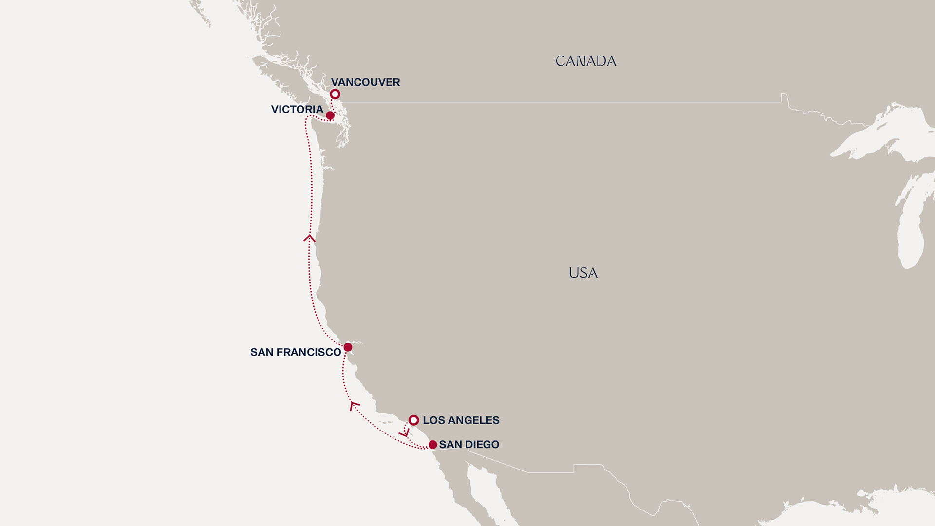 Itinerary map