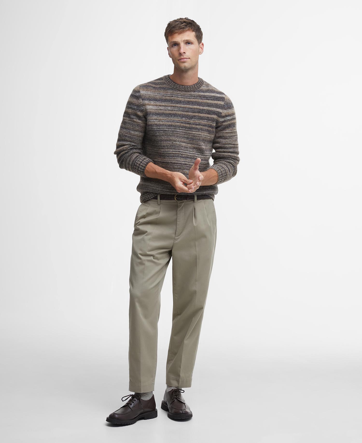 Pateley Striped Crew Neck Jumper image number 1