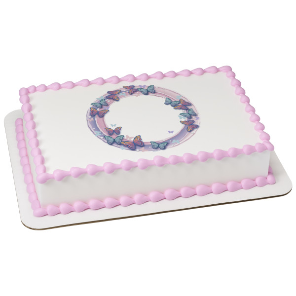 Fluttering Butterflies PhotoCake® Edible Image®