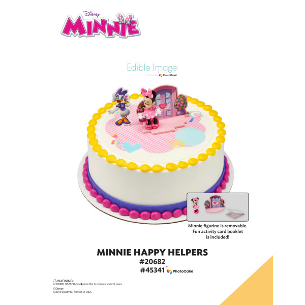 Disney Minnie Mouse Happy Helpers The Magic of Cakes® PhotoCake® Enhanced Round Background Page