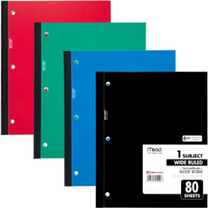 Wireless Neatbook Notebook, 1 Subject, Wide Ruled, 80 Sheets, 10 1/2" x 8"