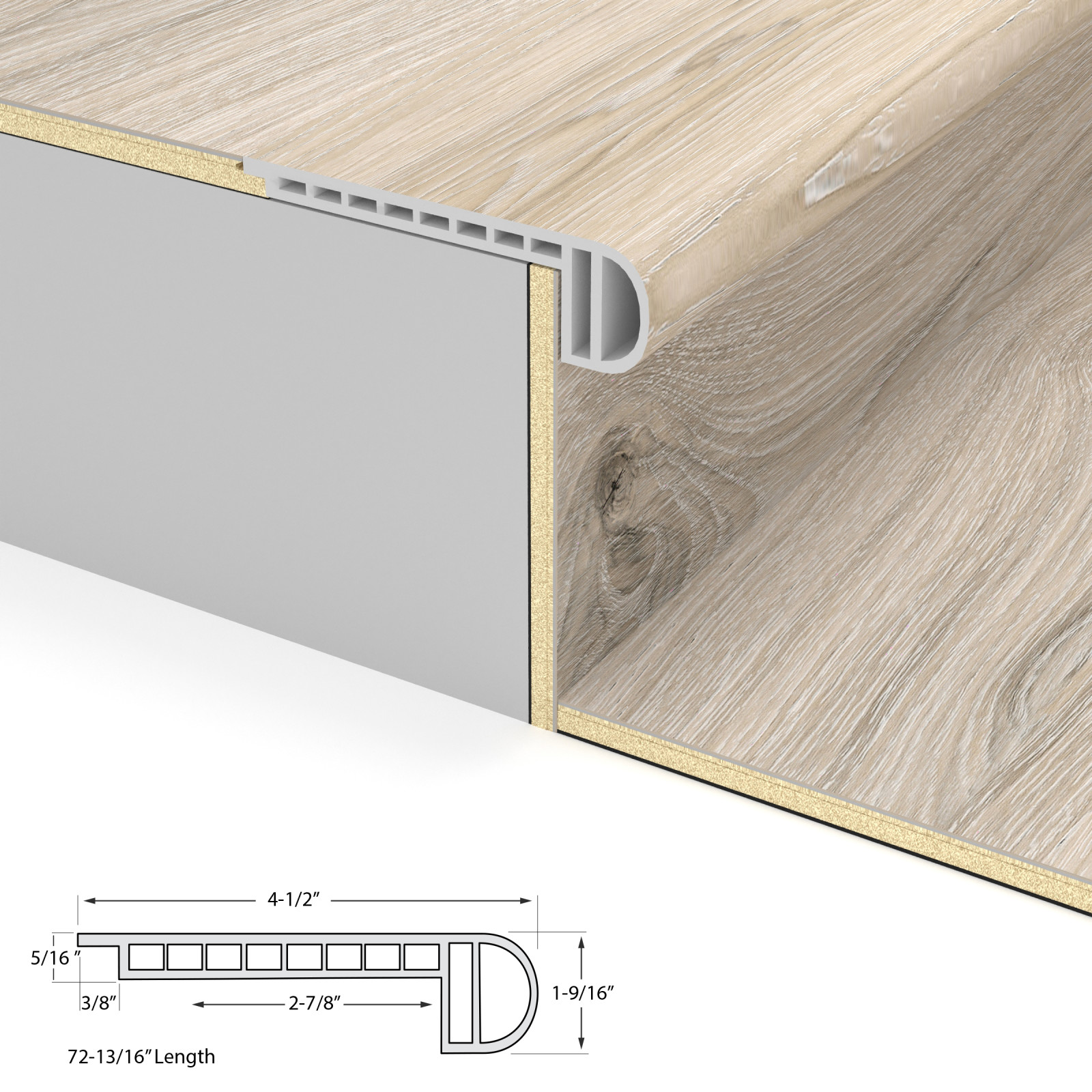 Whale Watch Laguna Vinyl Stair Nosing Flush view 4