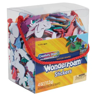 Creativity Street  WonderFoam Sticker Box, 3D Nature,  Assorted Sizes, 4 oz.