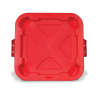 Rubbermaid Commercial, BRUTE, Square, Resin, 28 gal, Red, Receptacle Lid