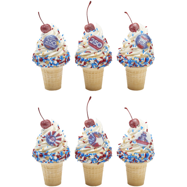 Party in the USA Disks Made Simply™ SugarStyle® Edible Decorations