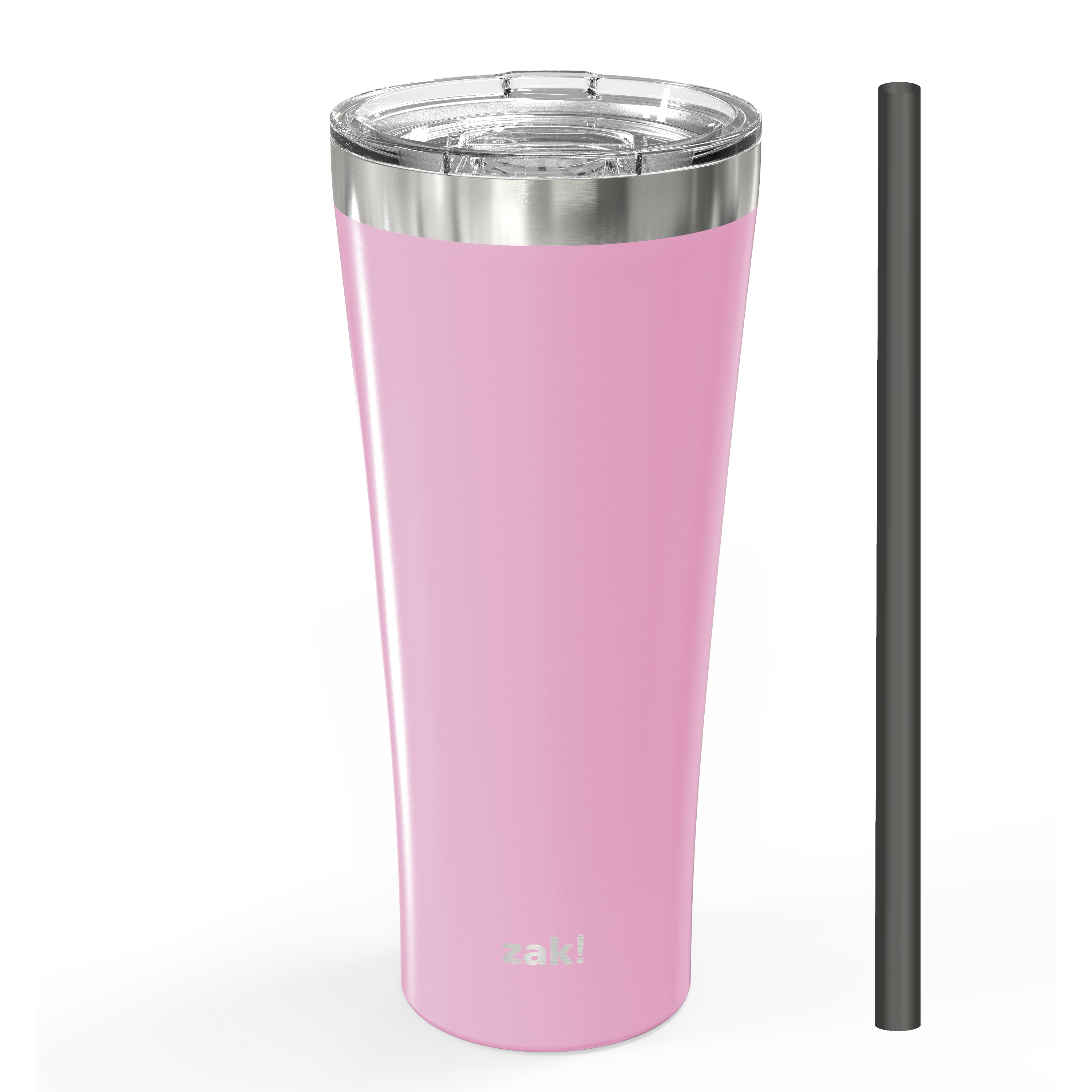 Alpine 30 ounce Stainless Steel Vacuum Insulated Tumbler with Straw, Lilac slideshow image 1