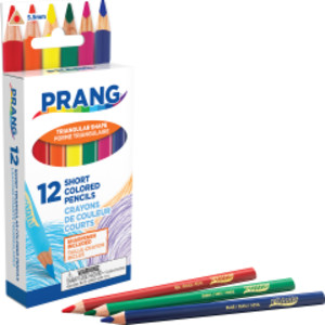 Short Triangular Colored Pencils, 12 Count