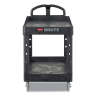 Rubbermaid Commercial, BRUTE Heavy Duty, Ergo Handle, Lipped Shelf, Small, Utility Cart, Black